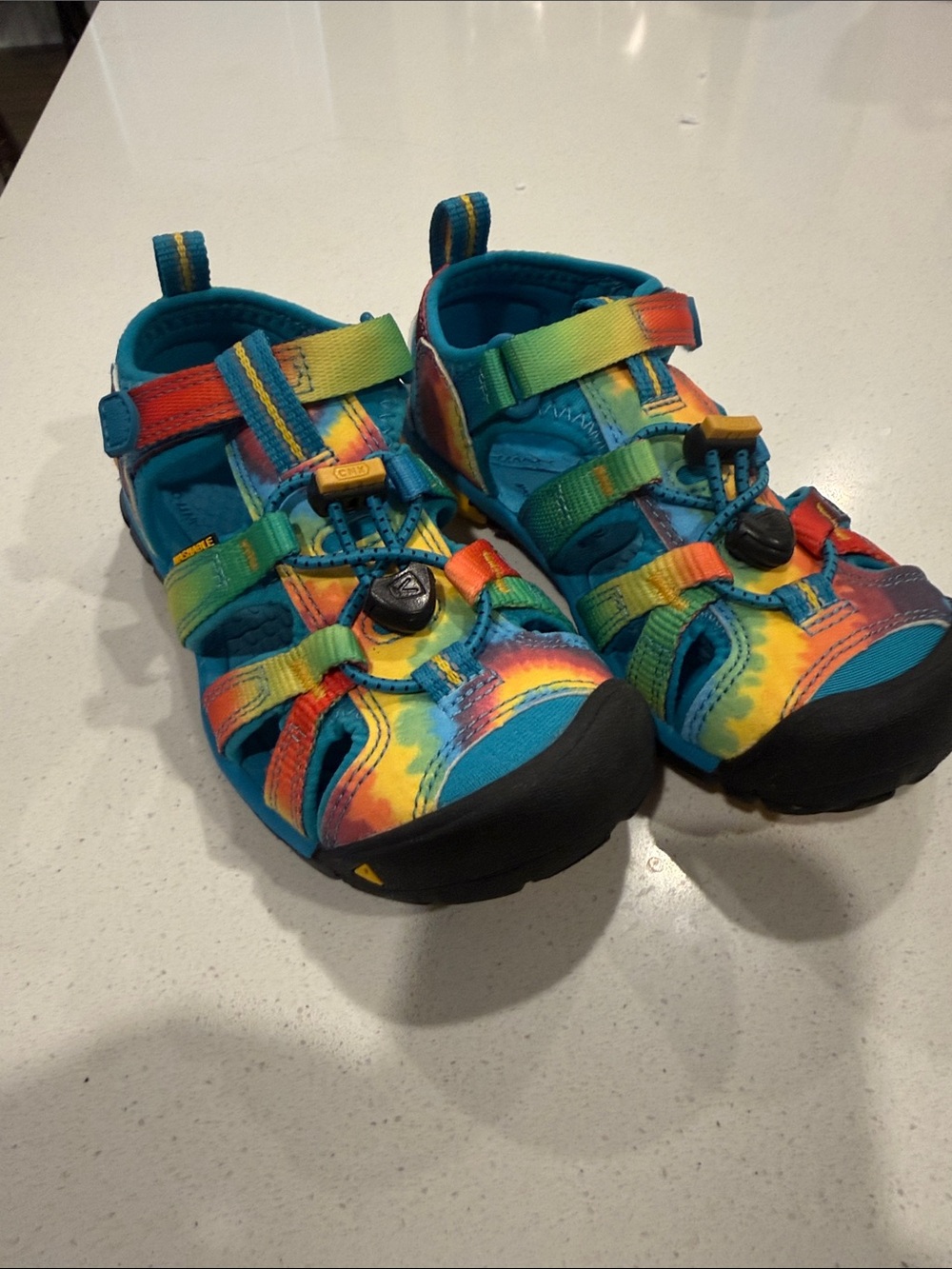 Keen Kids Rainbow Tie-Dye Sport Sandals - Blue